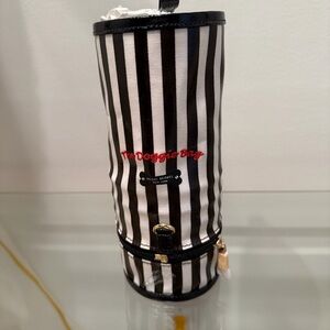 Henry Bendel Black and White Striped Doggie Bag